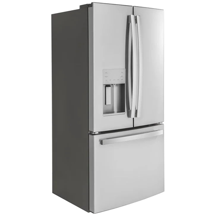 GE Profile 33 in. 24.8 cu ft. Stainless Steel French Door Refrigerator with External Ice and Water Dispenser