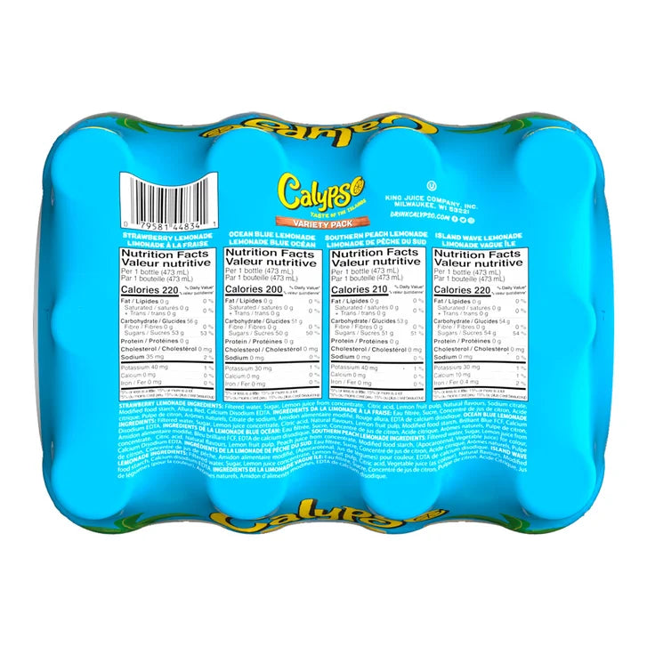 Calypso Lemonade Variety Pack, 473 mL, 12-pack