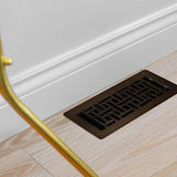 Manor House Rubbed Bronze Low Profile Floor Registers, 4-pack