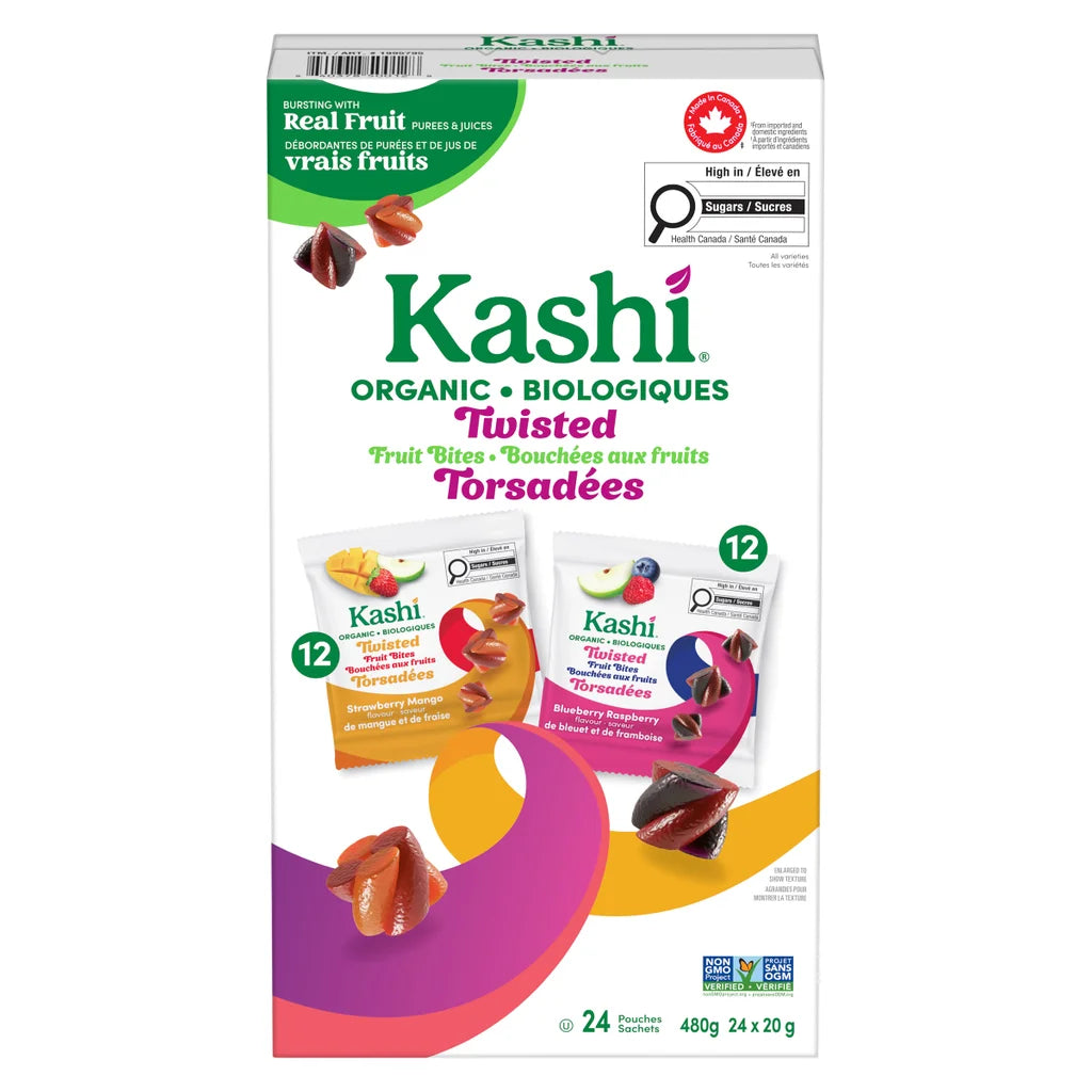 Kashi Organic Twisted Fruit Bites Variety Pack, 24 × 20 g