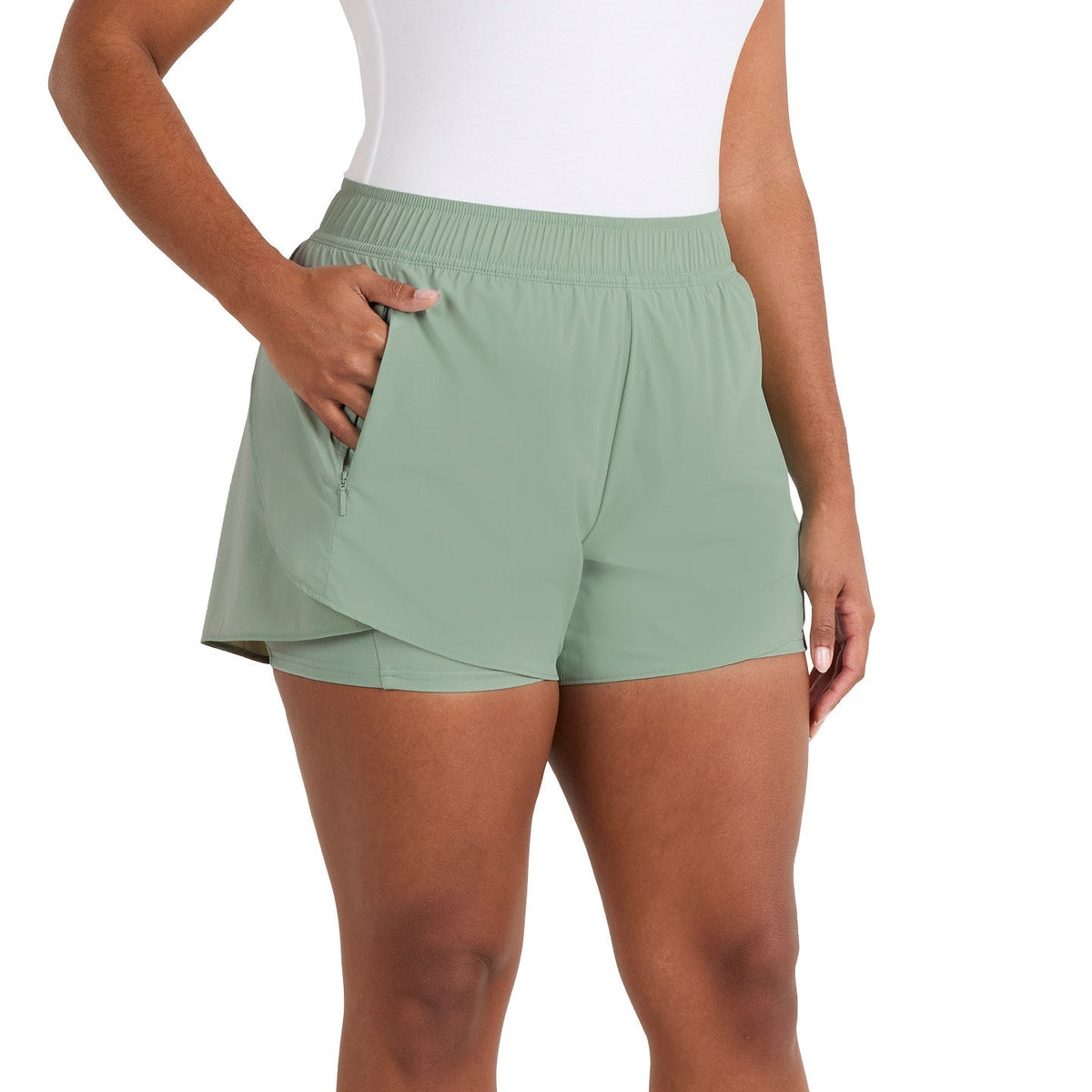 Spyder Women's Woven Active Short with Inner Bike Short