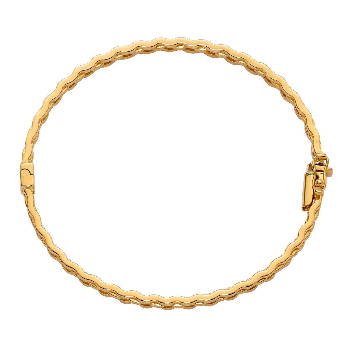 High Polish Bangle Bracelet in Yellow Gold
