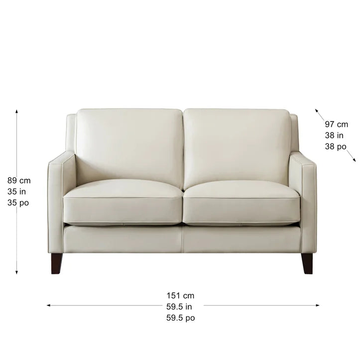 Prospera Home West Park Top-grain Leather Sofa and Loveseat