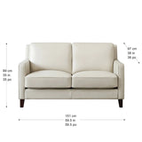 Prospera Home West Park Top-grain Leather Sofa and Loveseat