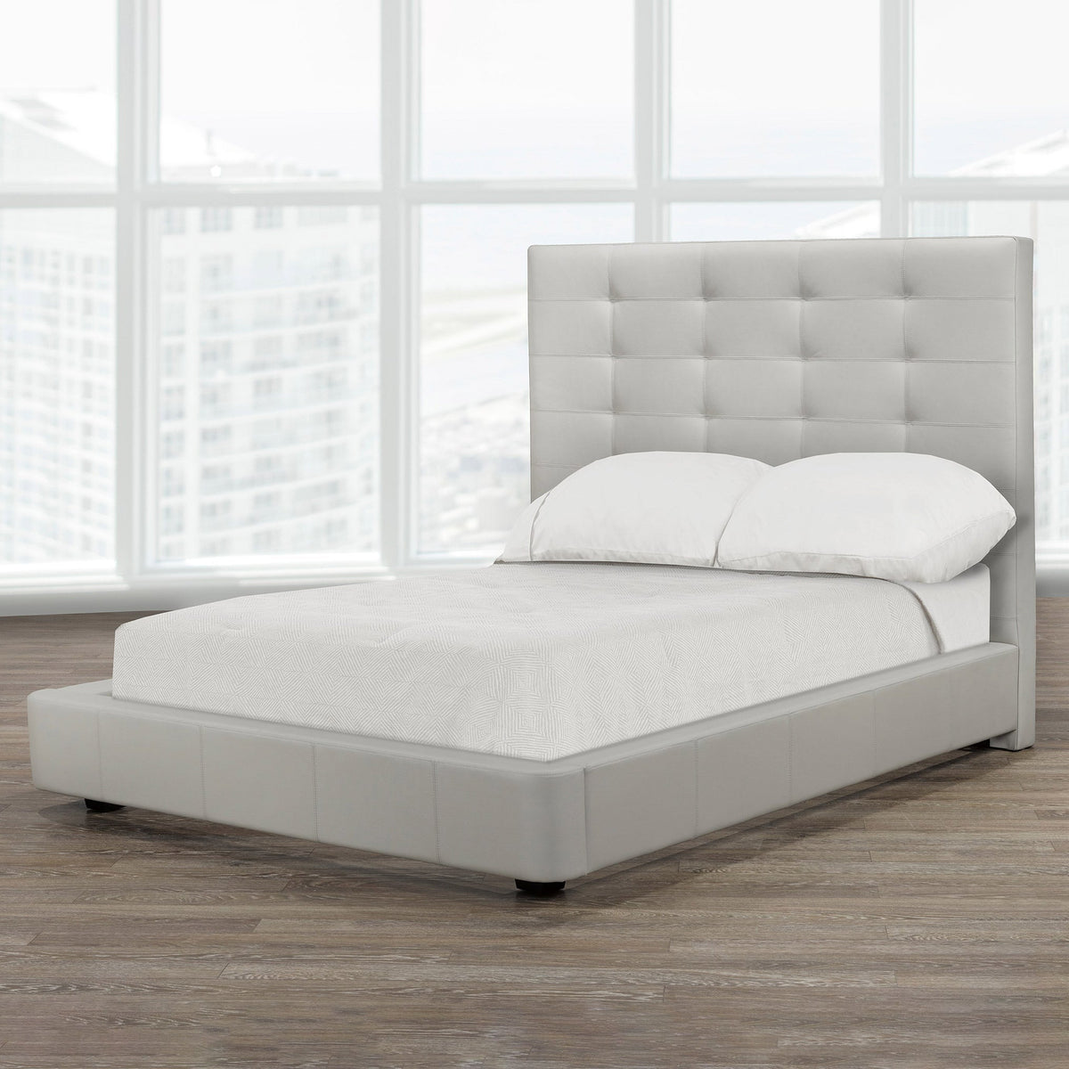 Urbania Modern Top Grain Leather Bed