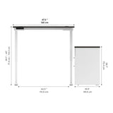 Bestar Upstand 2-piece L-shaped Workstation with Height Adjustable Desk