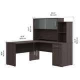 Bestar Orford L-Shaped Desk with Hutch