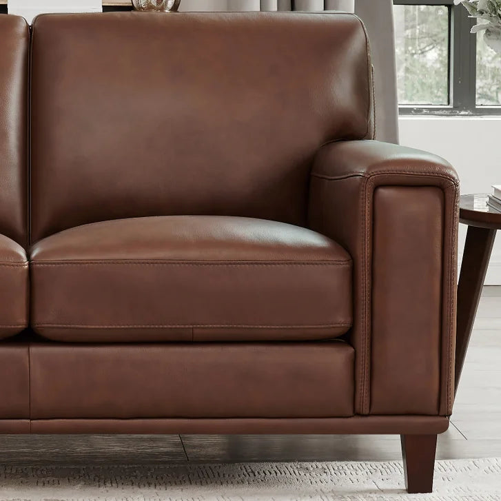 Prospera Home Jensen Top-grain Leather Sofa and 2 Chairs