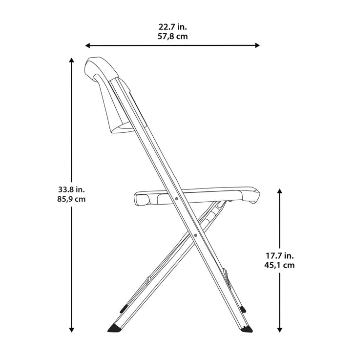 Lifetime Bypass Commercial Folding Chairs, 4-pack