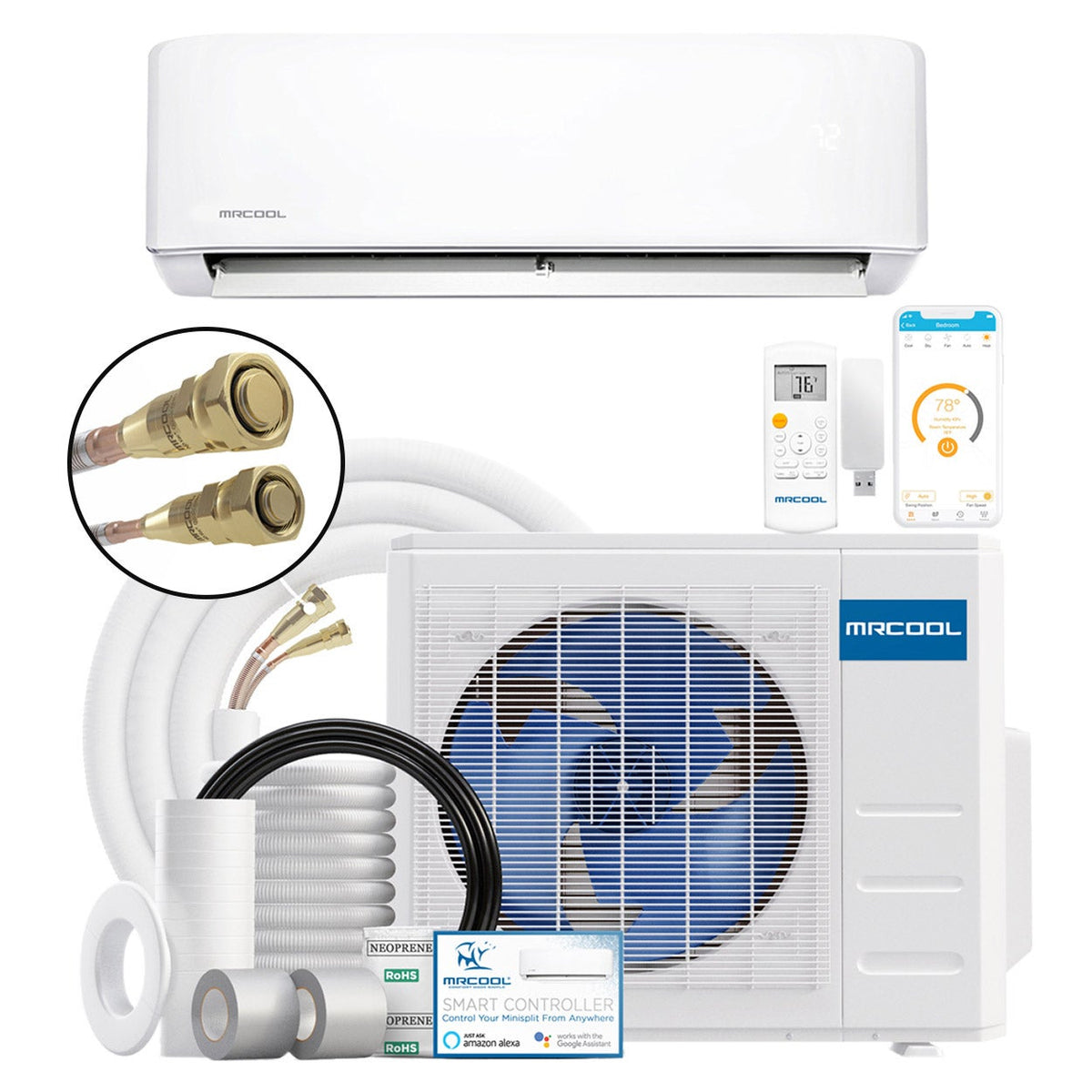MRCOOL Mini-Split Air Conditioner with Heat pump and Wifi Connectivity