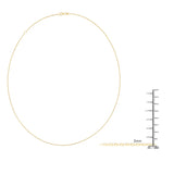 Diamond Cut Rolo Chain Necklace in Yellow or White Gold