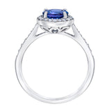 Round Cut Tanzanite and Diamond Ring (0.21 ctw)