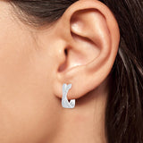Round Brilliant Diamond X-Shaped Hoop Earrings (0.40 ctw)
