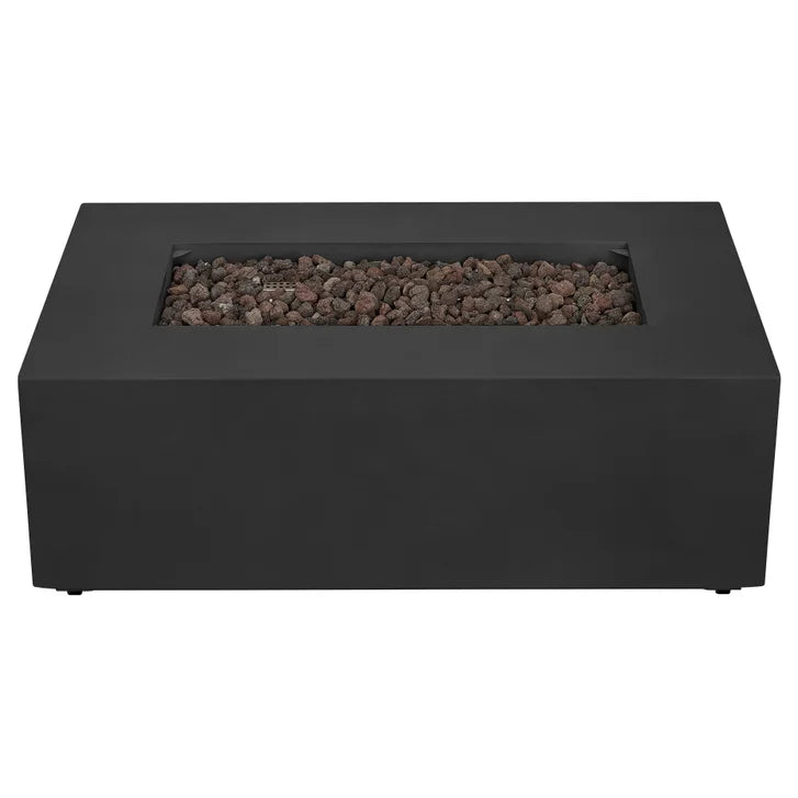 Real Flame Aegean Steel 42 in. Rectangle Fireplace