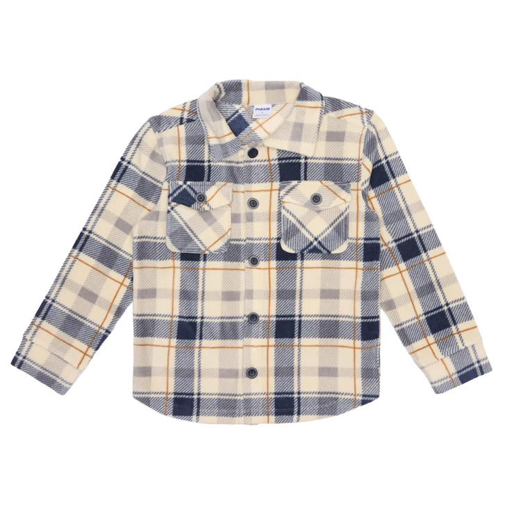 Pekkle Boys' and Girls' Micro Polar Long Sleeve Fleece Shirt and Tee, 2-piece