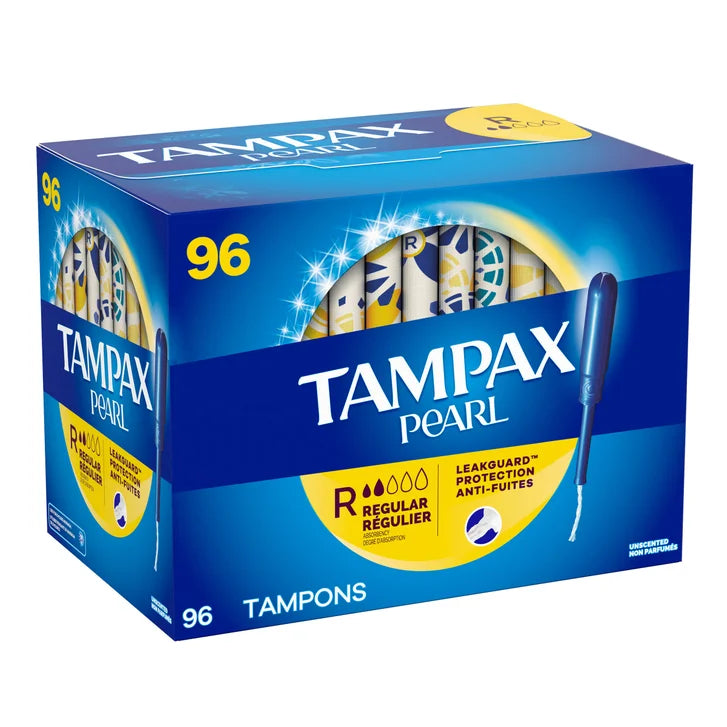 Tampax Pearl Regular Tampons, 96-count