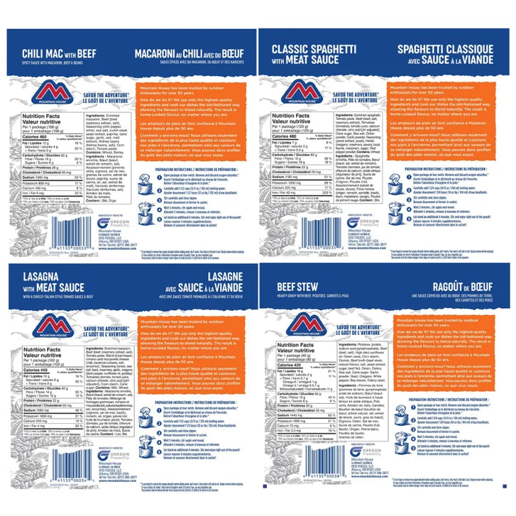 Mountain House 90 Pouch Food Kit