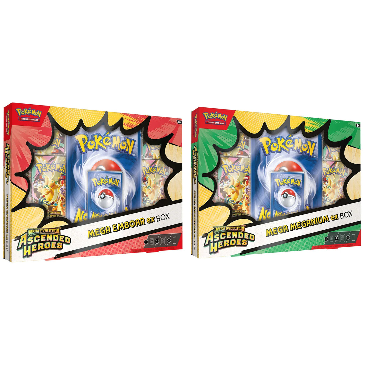 Pokémon 2 Pack ex Boxes (Mega Emboar ex & Mega Meganium ex)