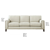 Prospera Home Jensen Top-grain Leather Sofa and 2 Chairs