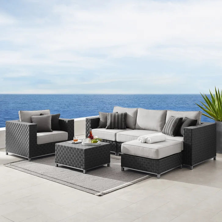 Soho 6-piece Patio Sectional Conversation Set