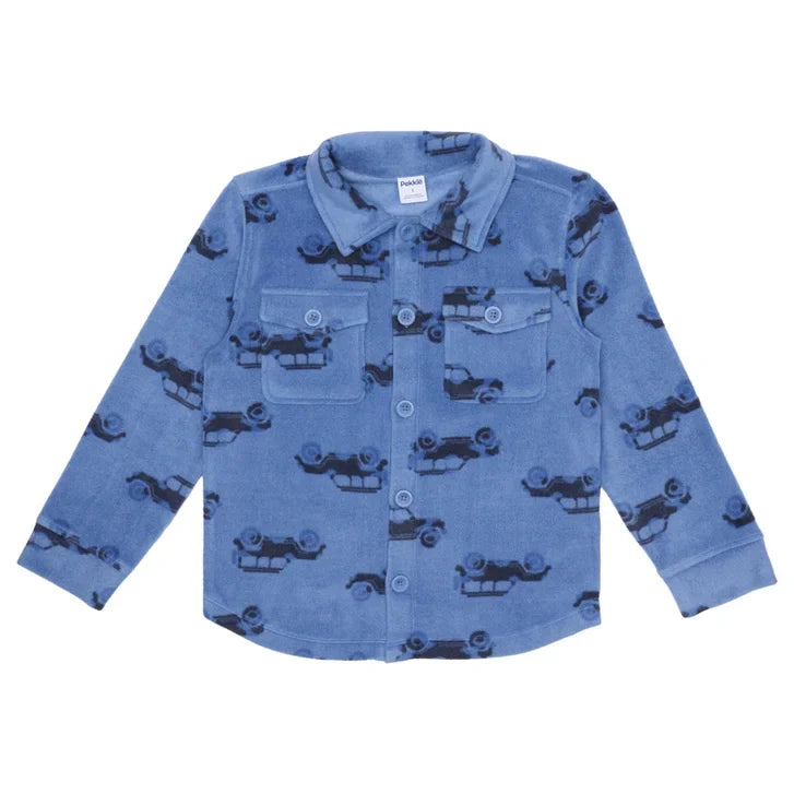 Pekkle Boys' and Girls' Micro Polar Long Sleeve Fleece Shirt and Tee, 2-piece