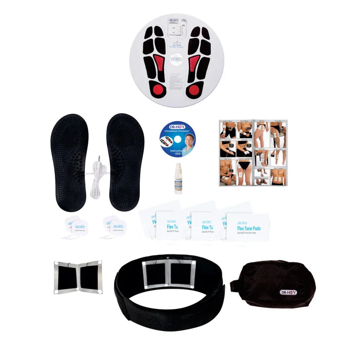 DR-HO'S Circulation Promoter Plus Gel Pad Kit and Pain Therapy Back Relief Belt