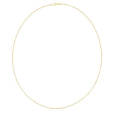Diamond Cut Rolo Chain Necklace in Yellow or White Gold