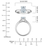 1.70 ct Emerald Cut, Clarity VS1, Colour F, Diamond Solitaire Ring