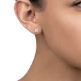 Princess Cut Diamond Stud Earrings (0.48 ctw)