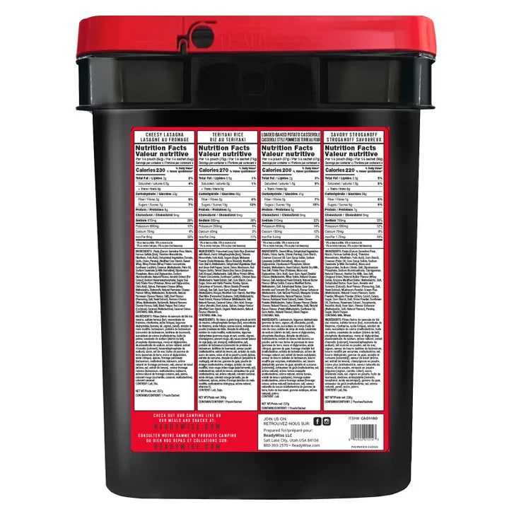 Readywise 60 Serving Entrée Buckets