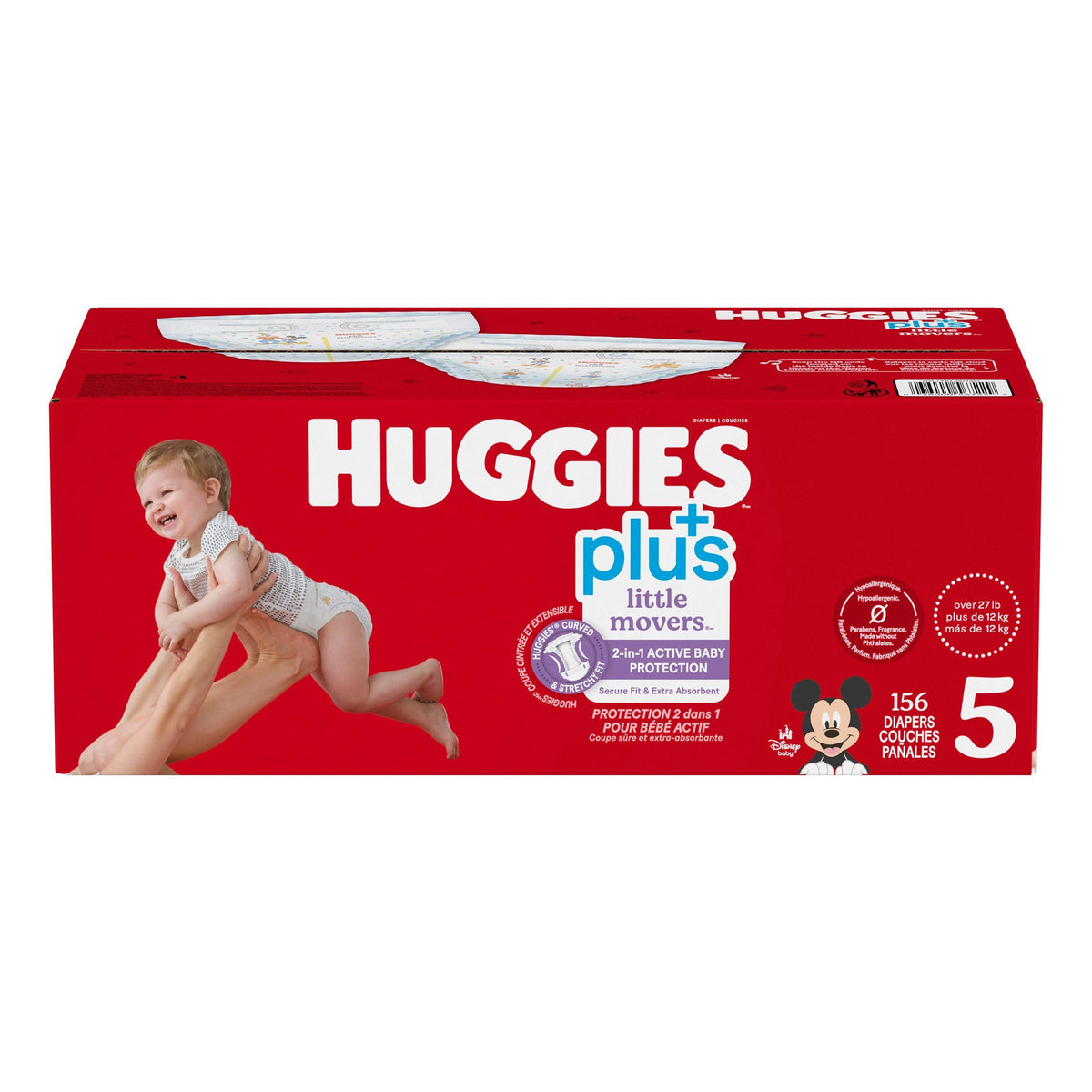 Huggies Little Movers Plus Diapers, Sizes 3 - 7