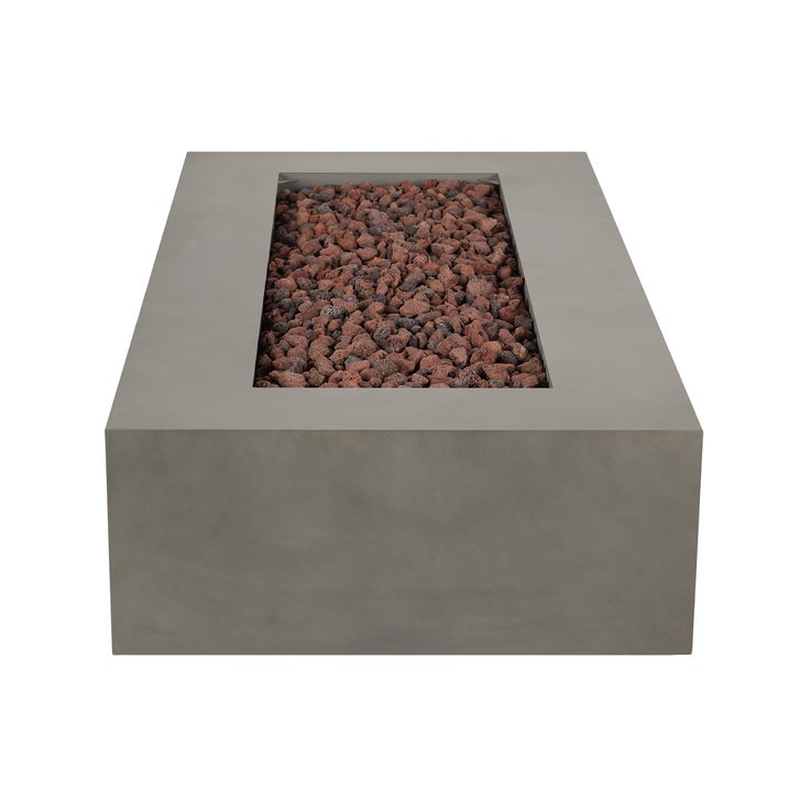 Real Flame Aegean Steel 70 in. Rectangle Fireplace