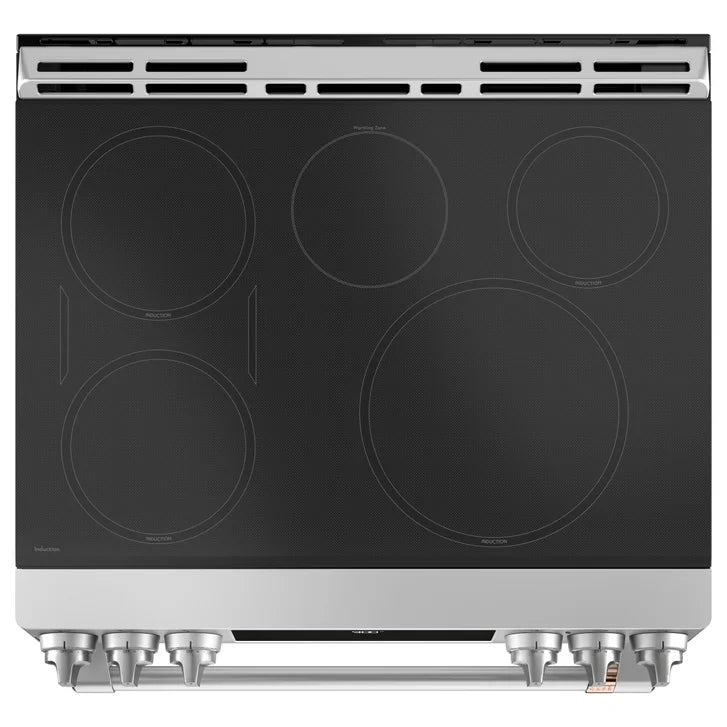 Café 30 in. 5.7 cu. ft. Stainless-steel Slide-In Induction Range with Wi-Fi