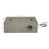 Real Flame Aegean Steel 42 in. Rectangle Fireplace