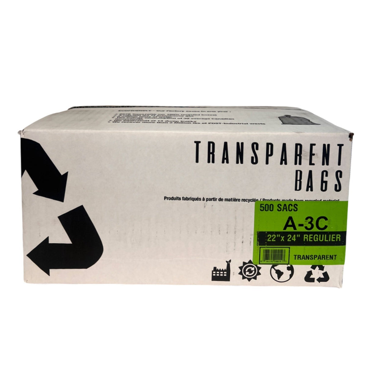 Gould Clear Garbage Bags 22 in. × 24 in., 500-pack