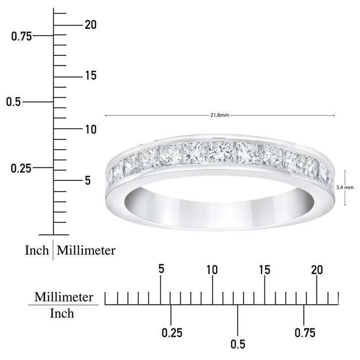 Princess Cut Diamond Wedding Band (1.00 ctw)
