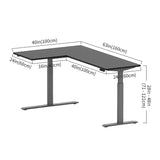 Motionwise L‑Shaped Height Adjustable Desk with 2 Lifting Columns