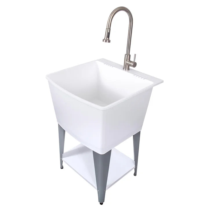 Transform 24 in. Freestanding Utility Sink with Faucet