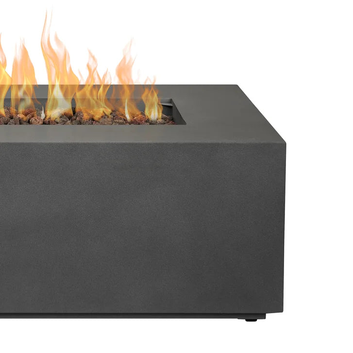 Real Flame Aegean Steel 42 in. Rectangle Fireplace