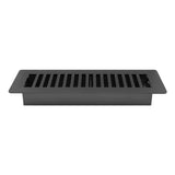 Manor House Textured Black, Low Profile Slotted Design Floor Registers, 4-pack