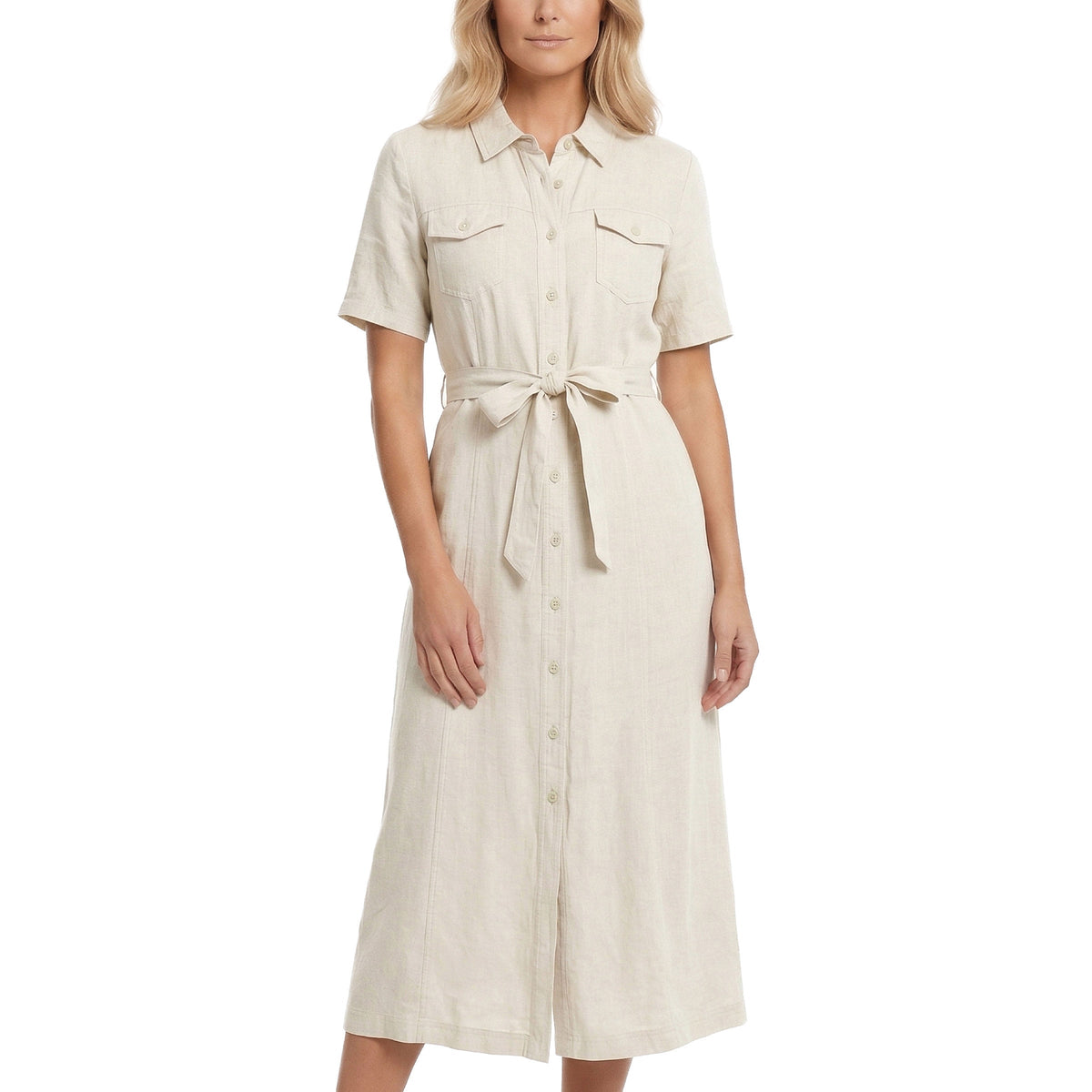 Simon Chang Women's Belted Midi Dress