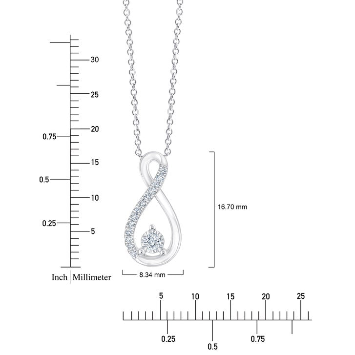 Round Brilliant Diamond Infinity Pendant (0.10 ctw)
