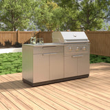 NewAge Products 4-piece Outdoor Kitchen Stainless Steel Set, Natural Gas Grill