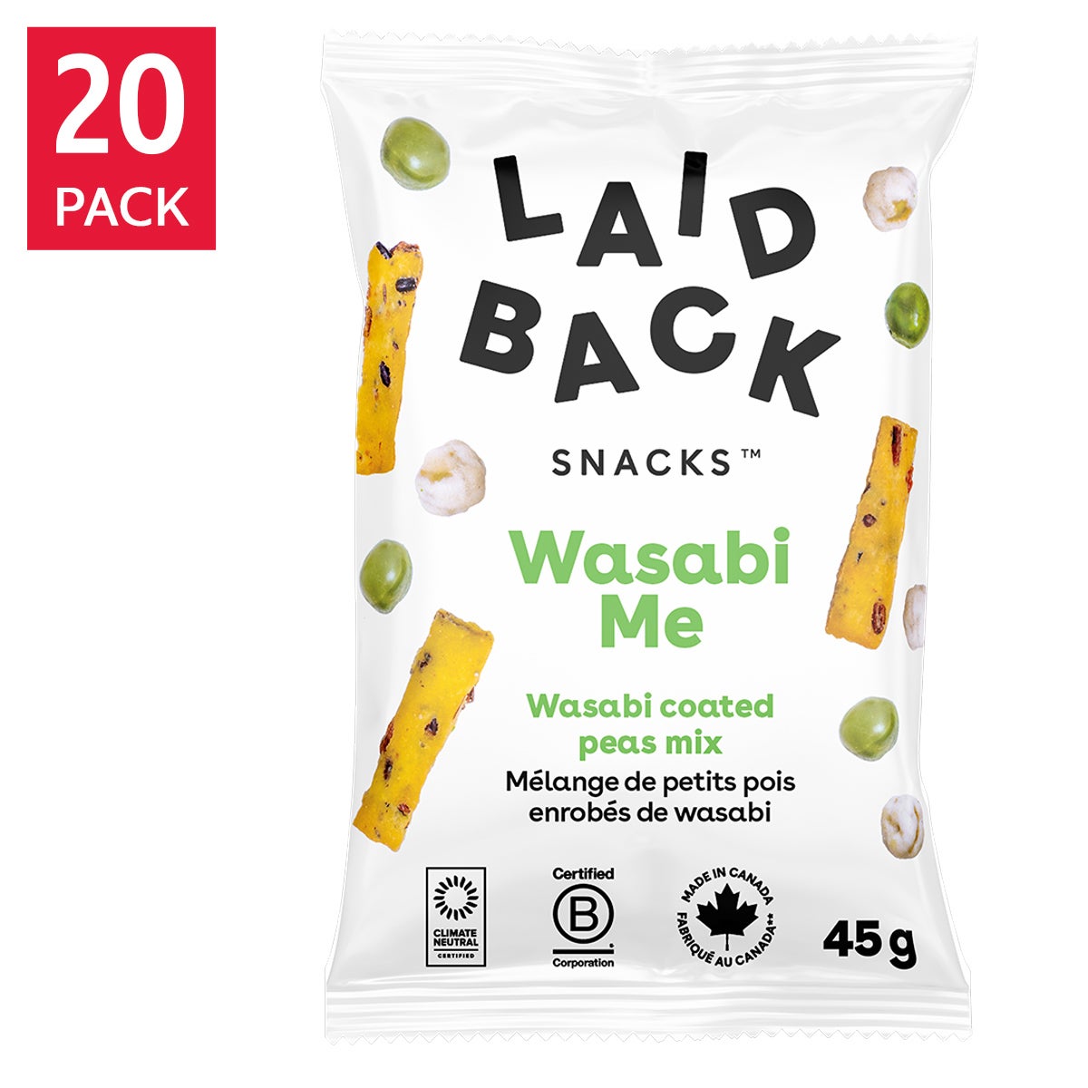 Laid Back Snacks, Snack Mix, 20 × 45 g