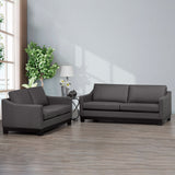 Omni Top-grain Leather Sofa, and Loveseat