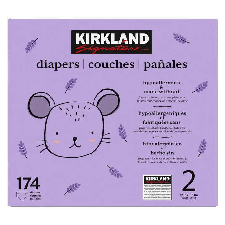 Kirkland Signature Diapers, Sizes 1 - 2