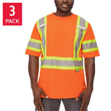 Holmes Workwear High-Visibility Short Sleeve T-Shirt, 3-pack