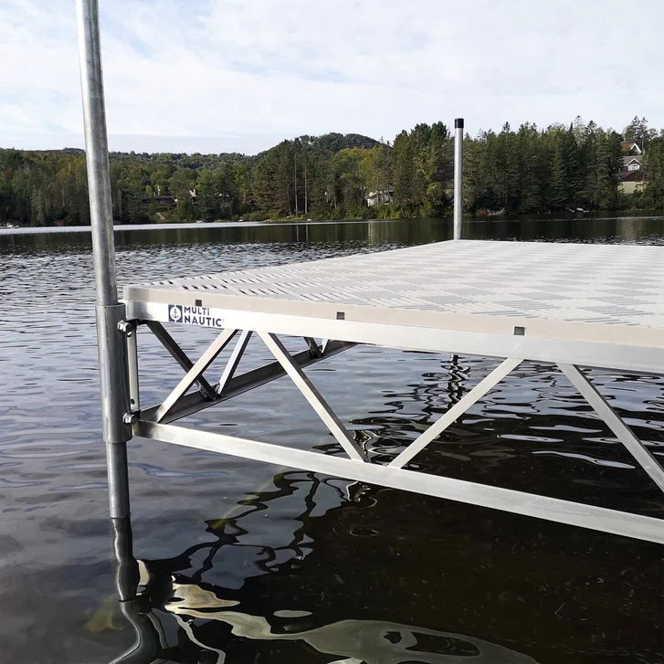 Multinautic QP-320 Aluminium Roll-In Dock Kit Straight Line Configuration with Polymer Decking