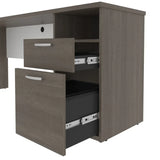 Bestar Upstand 2-piece L-shaped Workstation with Height Adjustable Desk