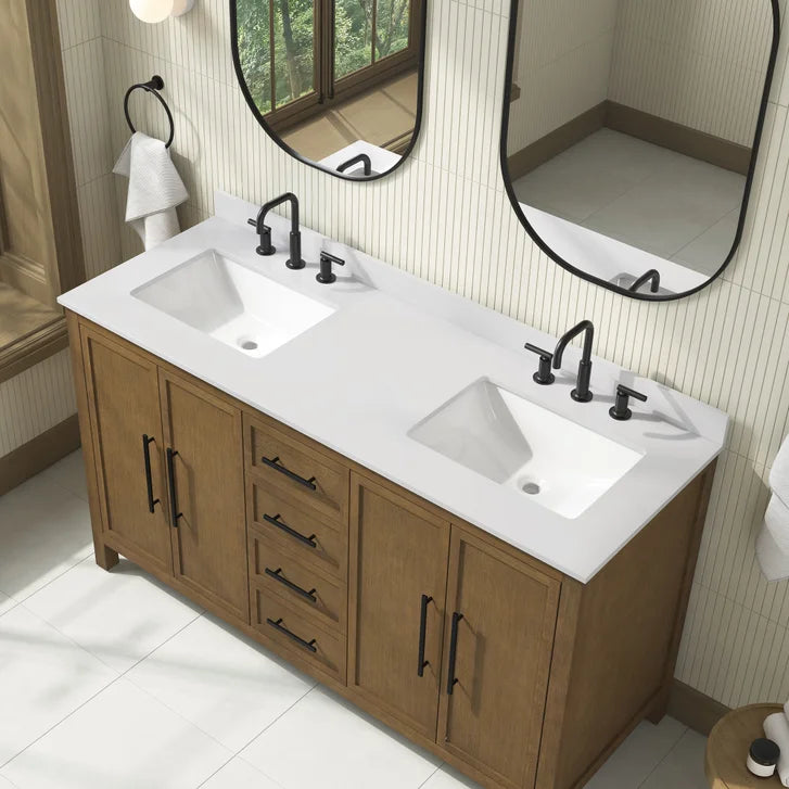 OVE Decors Eliot 60 in. Vanity with Quartz Countertop